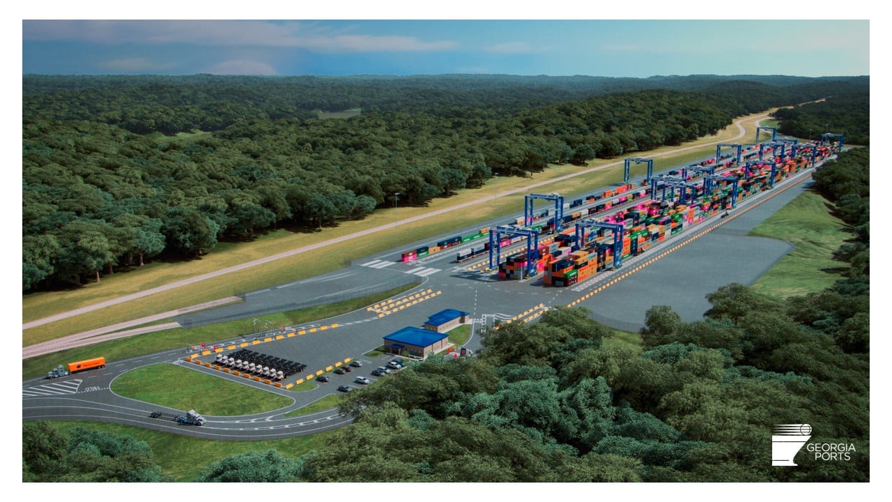 Container vessels awaiting shipment